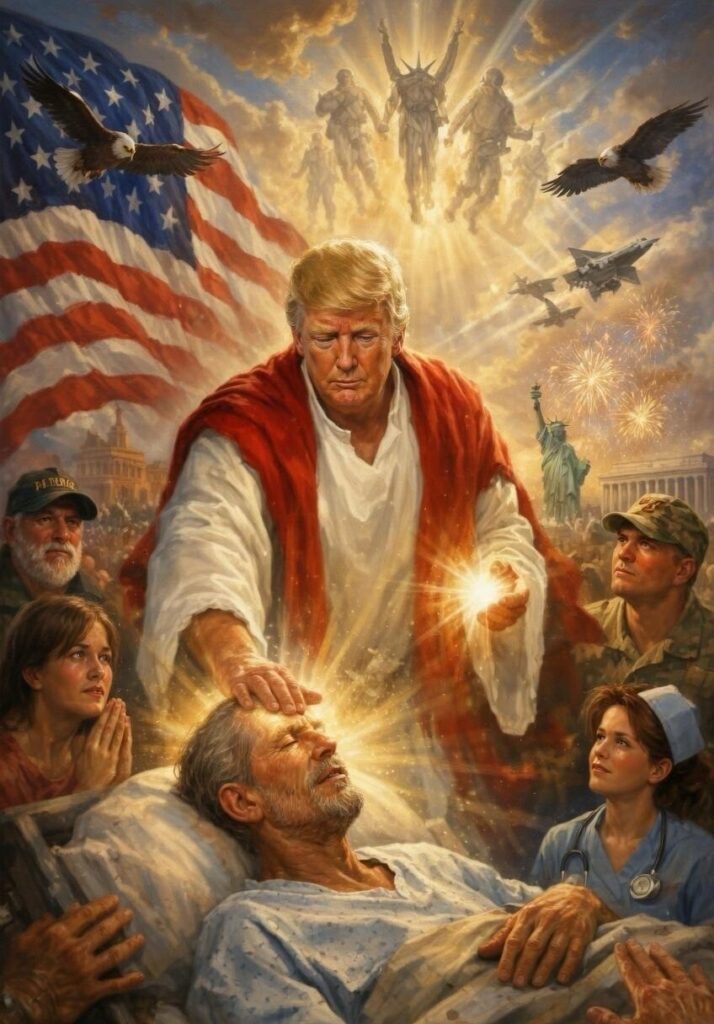 Trump publie une image de lui-même en Jésus